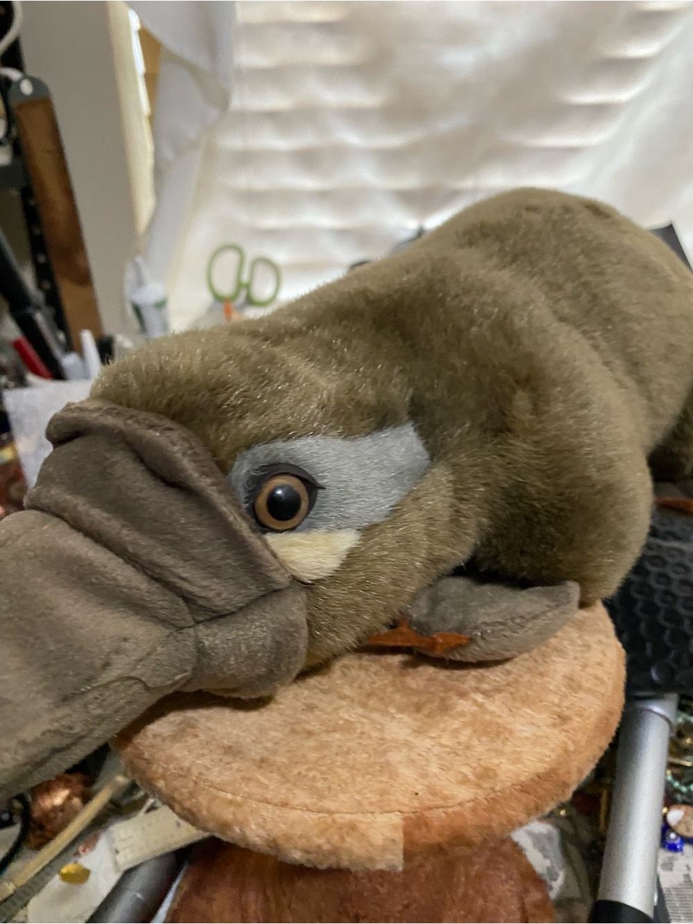 Vintage Platypus Stuffed Animal Realistic 14” K & M international Inc. HTF Rare